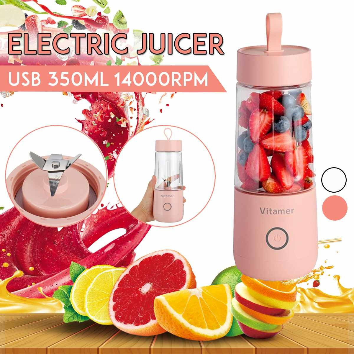 350ml Portable Blender Juicer | Mixer Smoothie Slushy Cup| Juice Blender Bottle |USB Charging |Kitchen Gadgets